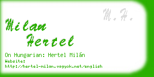 milan hertel business card